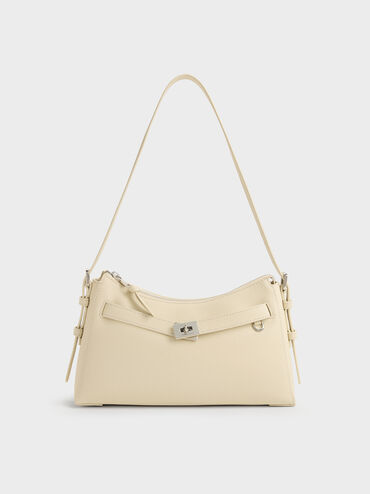 Tas Bahu Dinora Belted, Chalk, hi-res