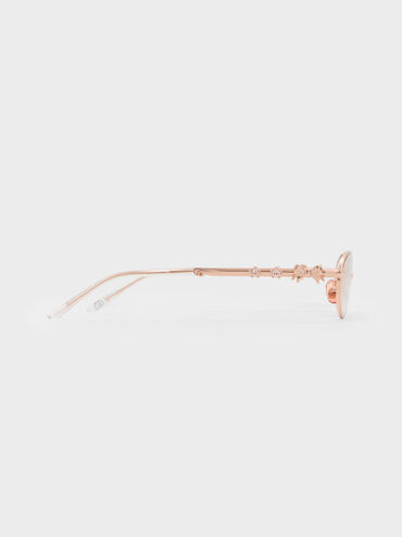 Kacamata Crystal Bow Paige, Rose Gold, hi-res