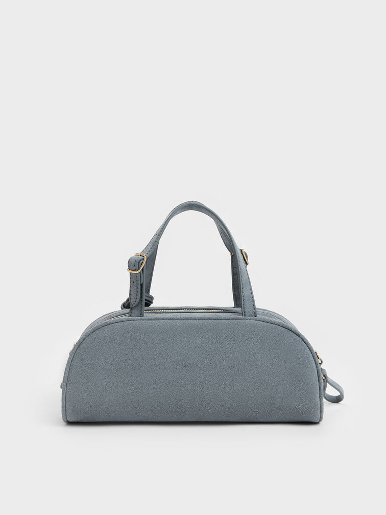 Tas Bowling Elongated Vega Faux Suede, Smoky Blue, hi-res