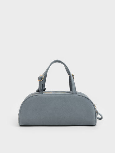 Tas Bowling Elongated Vega Faux Suede, Smoky Blue, hi-res