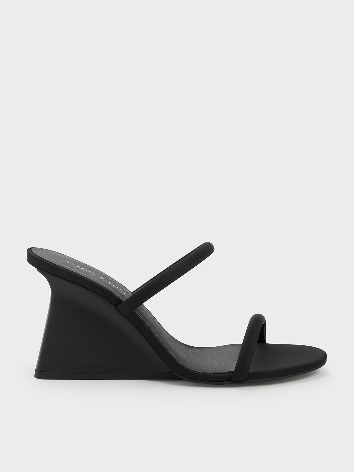 Black wedge mule hot sale sandals