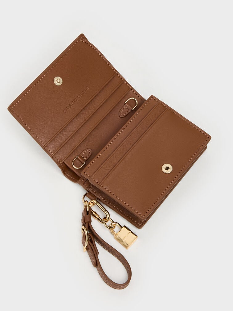 Dompet Kecil Scottie Recycled Leather, Chocolate, hi-res