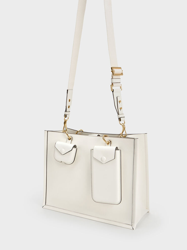 Amber Multi-Pouch Tote Bag, White, hi-res