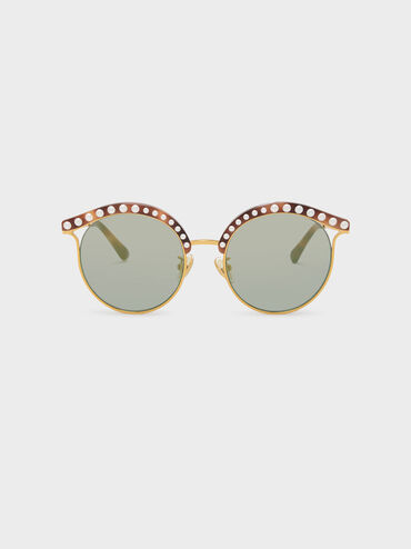 Pearl Embellished Shades, T. Shell, hi-res