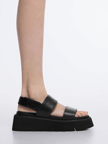 Sandal Flatform Jadis Chunky, Black, hi-res