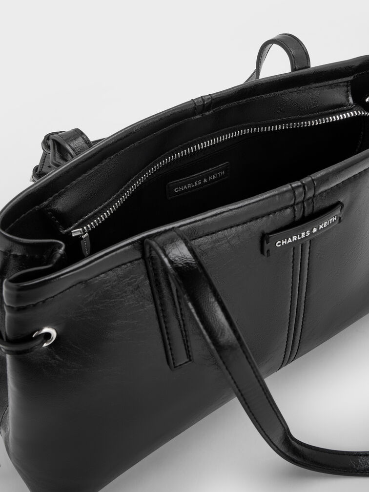 Tas Bahu Elongated-Handle Noane, Noir, hi-res