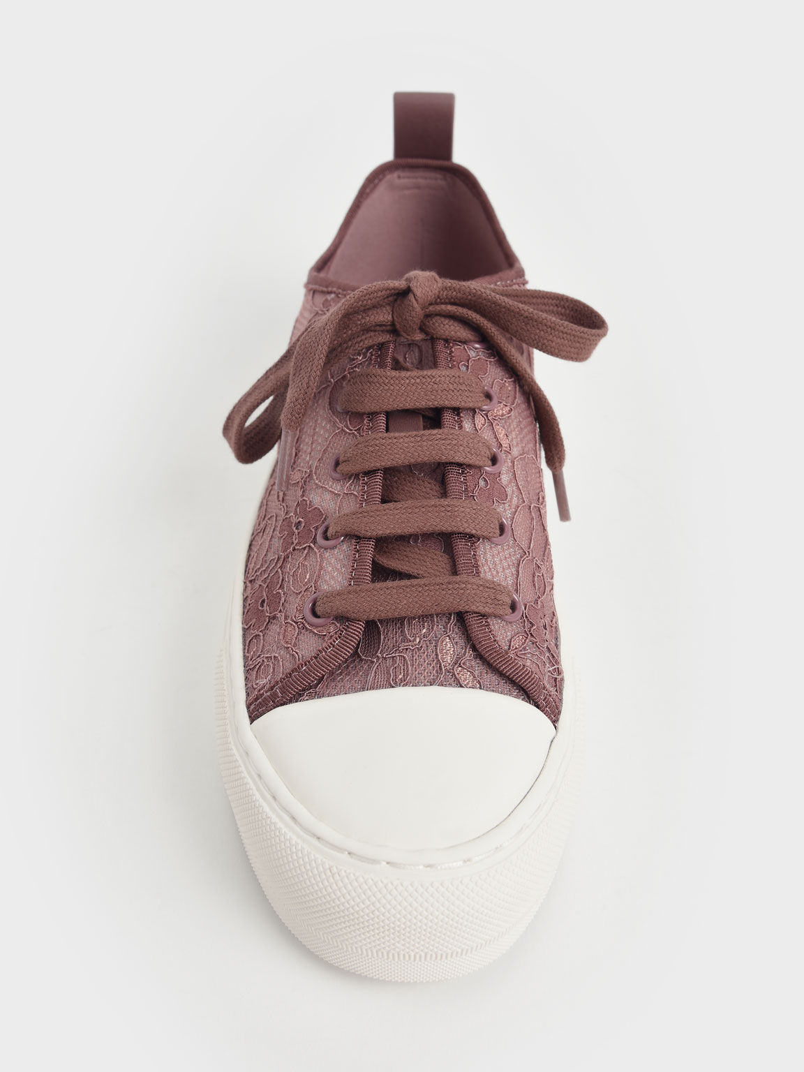 Sepatu Sneakers Lace Low-Top, Mauve, hi-res