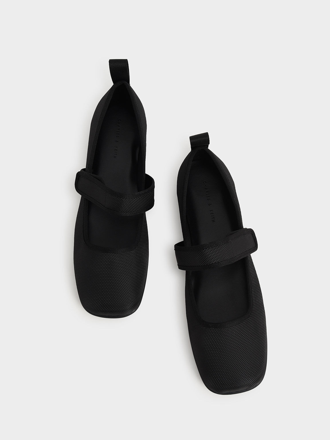 Sepatu Flat Mary Jane Nori Recycled Polysester, Black, hi-res