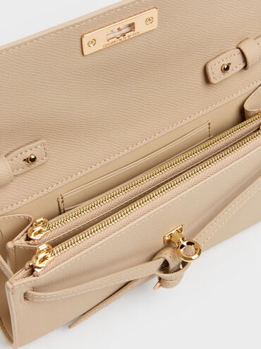 Tas Crossbody Knotted-Belt Tricha, Sand Beige, hi-res