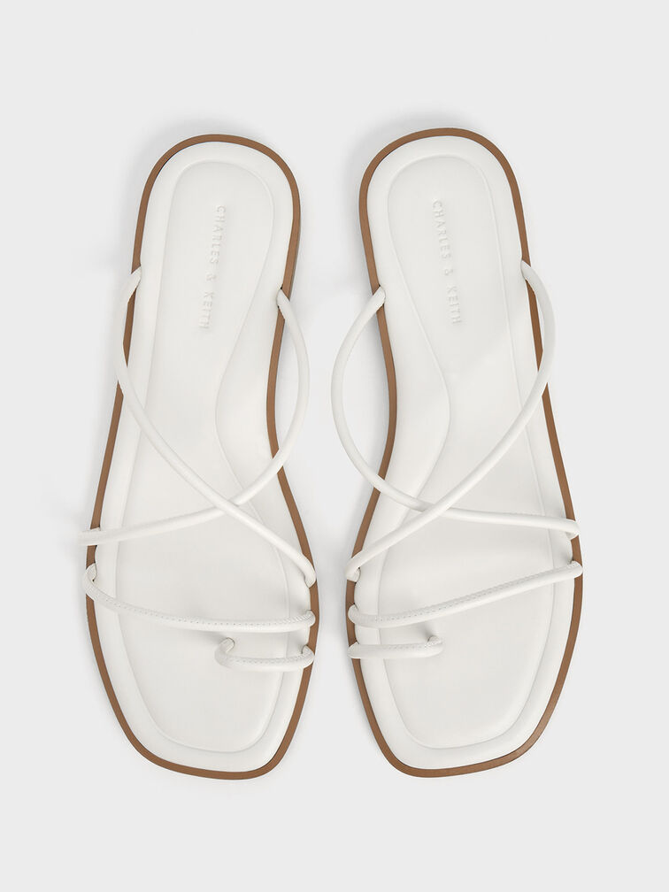 Sandal Strappy Toe-Ring Meadow, White, hi-res