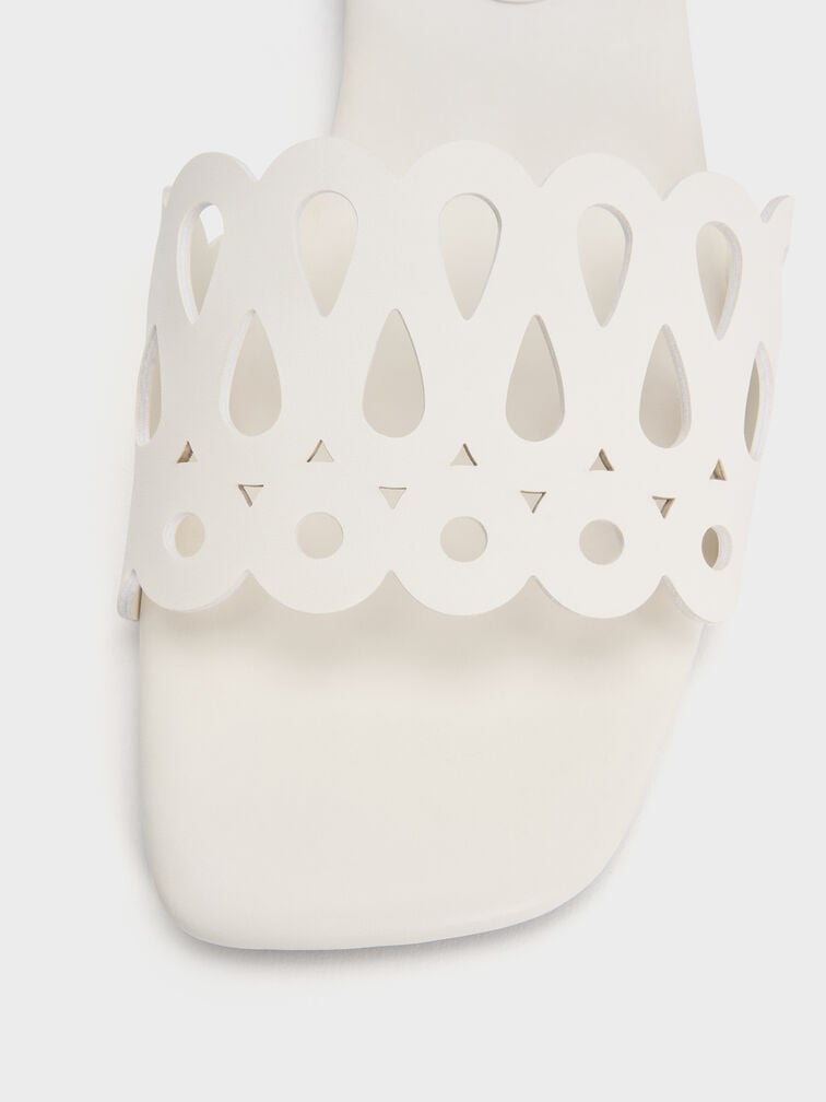 Sandal Slide Cut-Out, White, hi-res