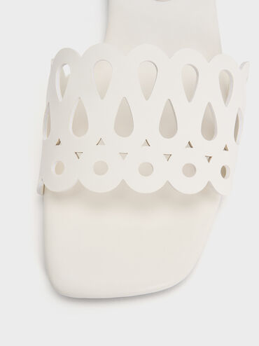 Sandal Slide Cut-Out, White, hi-res