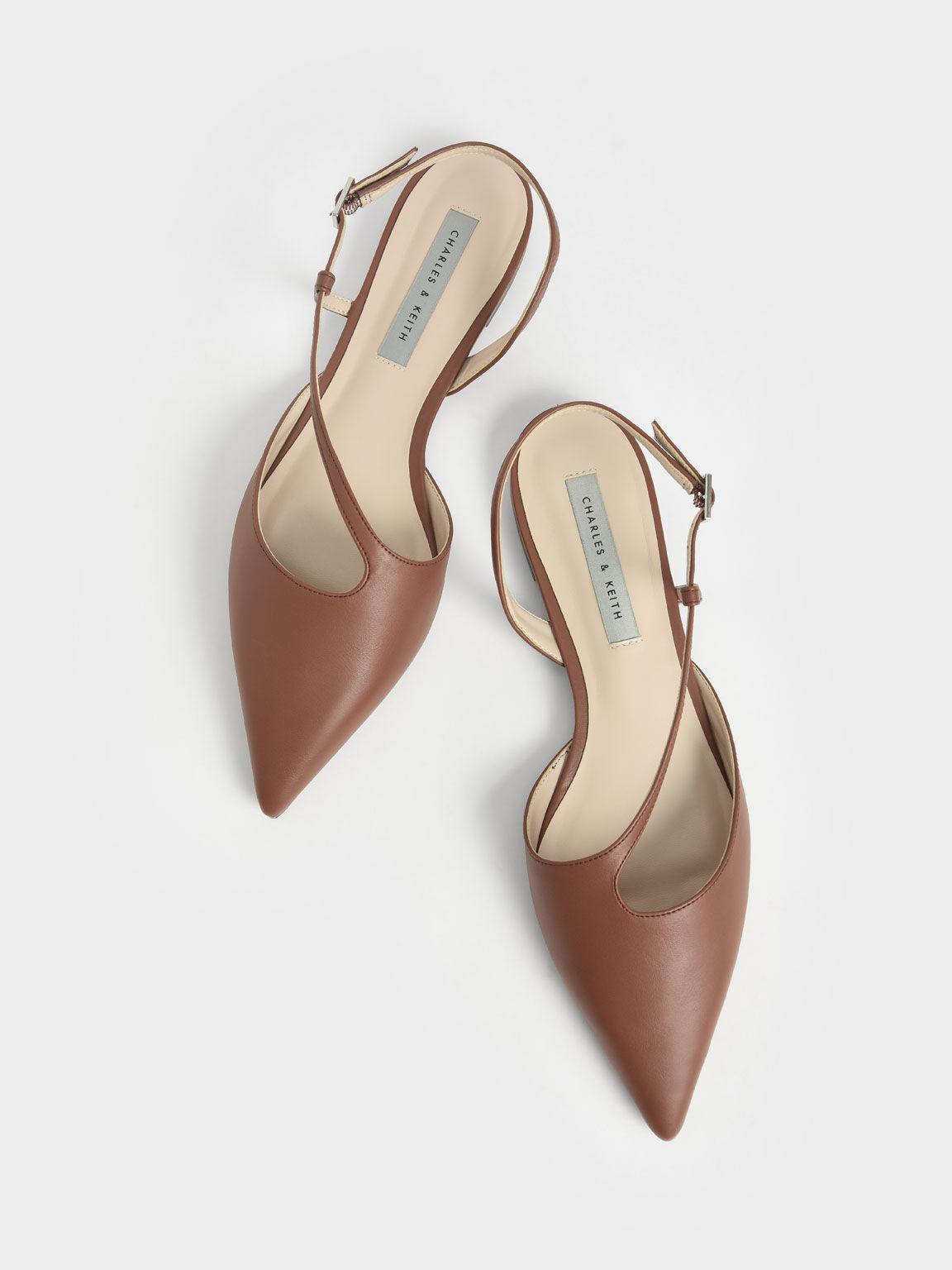 Brown Sepatu Pointed Toe Asymmetric 