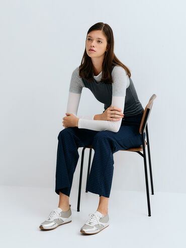 Jace Metallic Sneakers, Silver, hi-res