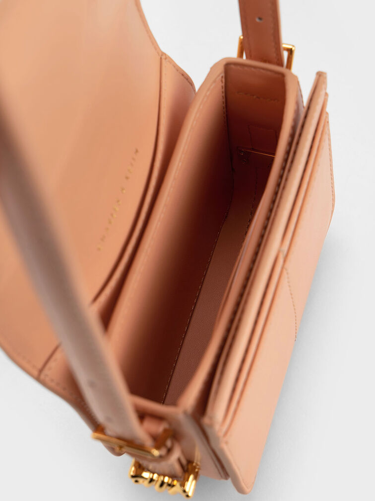 Mini Henrietta Shoulder Bag, Orange, hi-res