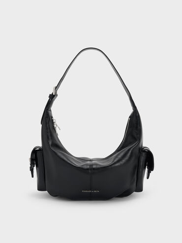 Tas Hobo Side-Pocket Bessie, Noir, hi-res