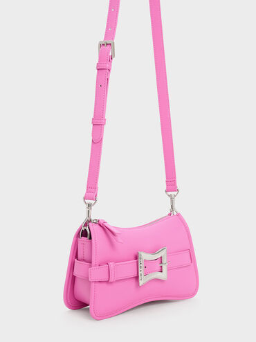 Xanthe Chunky Chain Shoulder Bag, Pink, hi-res
