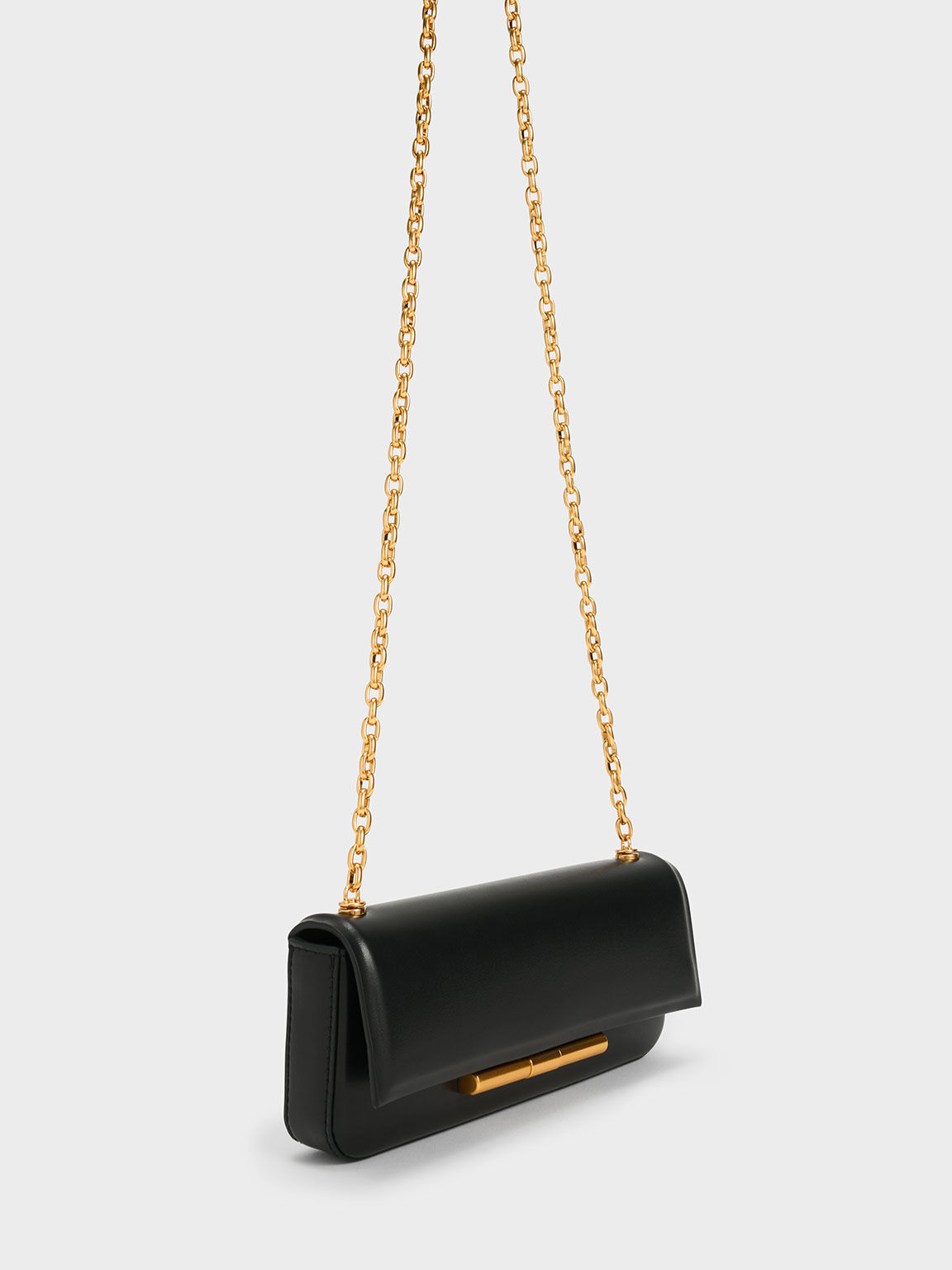 Cesia Chain Strap Bag, Black, hi-res