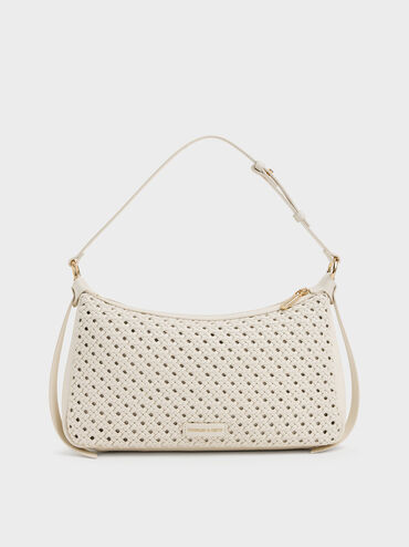 Tas Bahu Woven Calla, Cream, hi-res