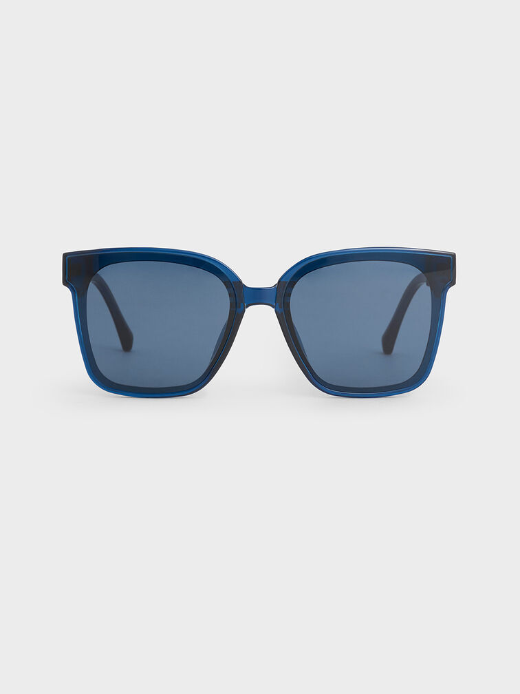 Brea Foldable Sunglasses, Blue, hi-res