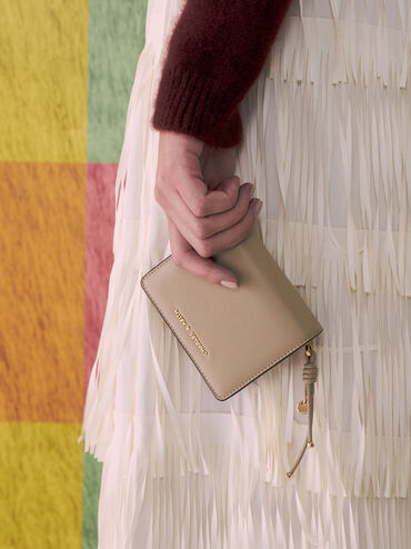 Dompet Zip-Around Everleigh Small, Taupe, hi-res