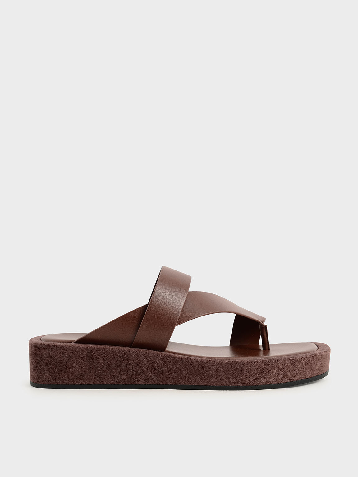 Sandal Platform Toe-Loop, Brown, hi-res