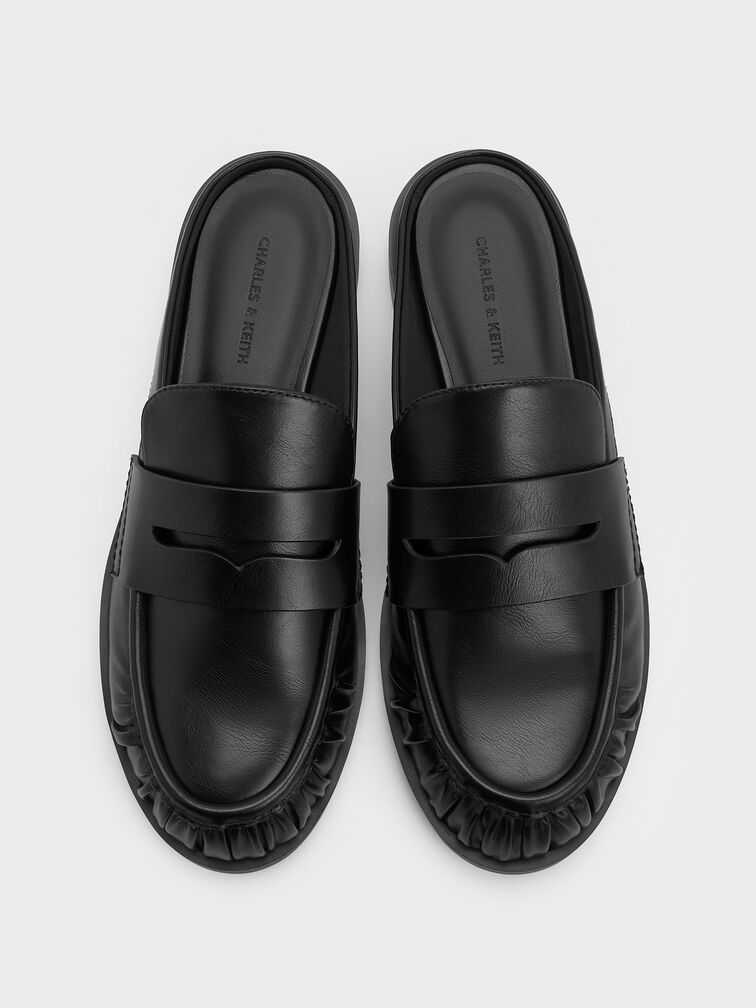 Dylan Penny Loafer Mules, Black, hi-res