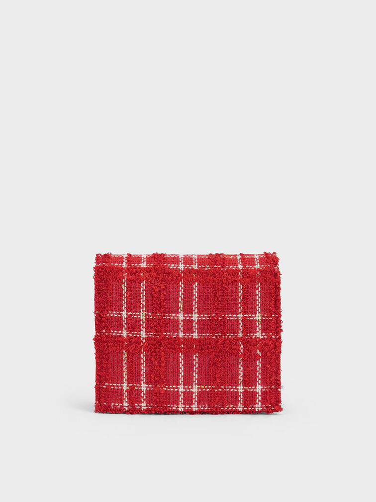 Dompet Mini Tweed Georgette, Red, hi-res