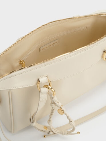 Tas Bahu Braided-Charm Haylen, Cream, hi-res