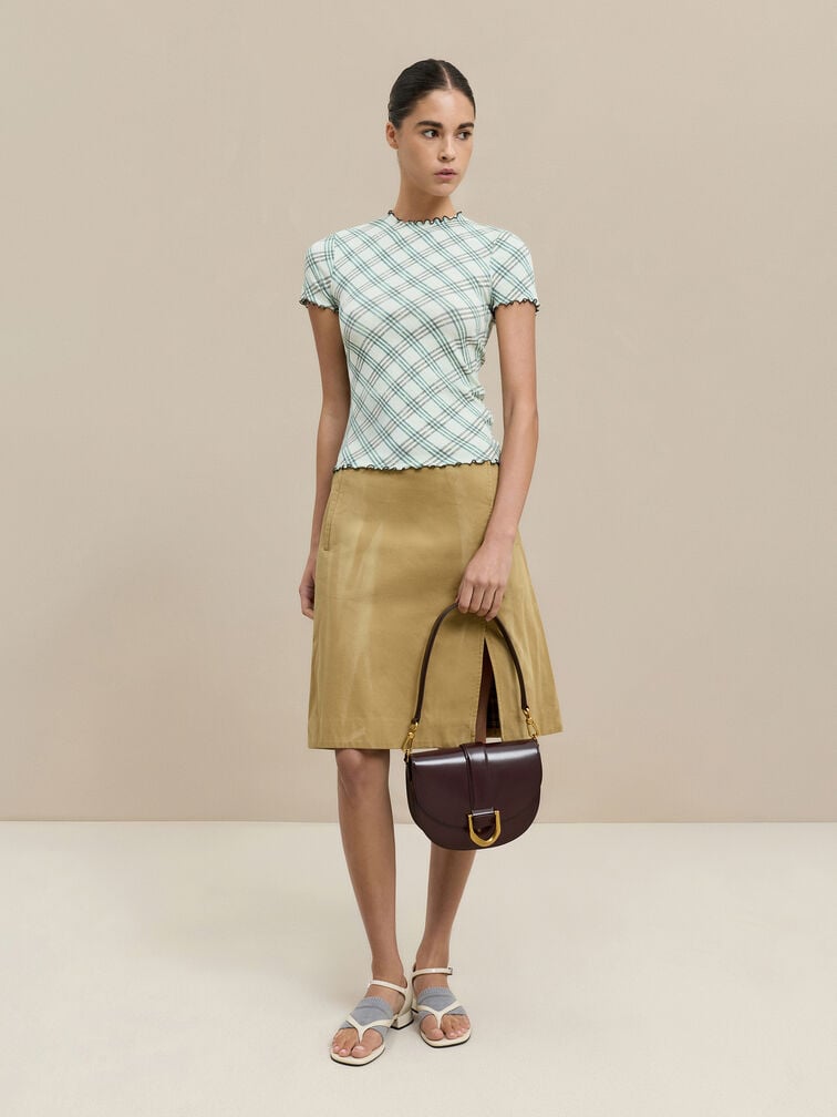 Tas Saddle Leather Gabine, Plum, hi-res