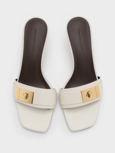 Sepatu Mules Kitten-Heel Aelin, White, hi-res