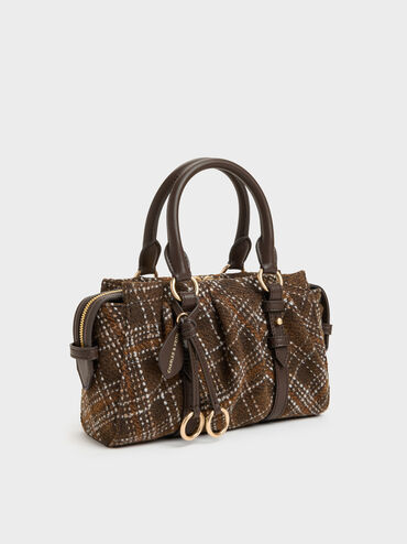 Tas Tote Top Handle Checkered Britton, Multi, hi-res