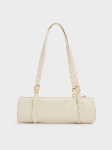 Tas Bahu Elongated Rey, Cream, hi-res