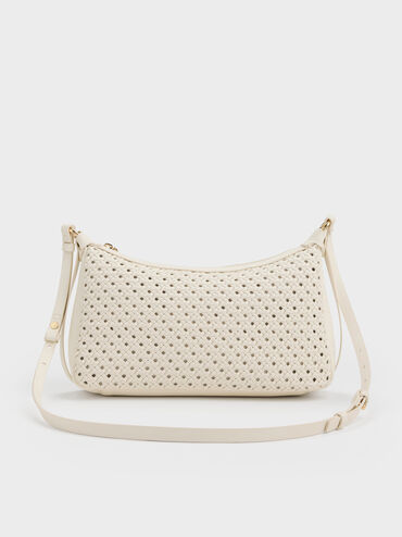Tas Bahu Woven Calla, Cream, hi-res