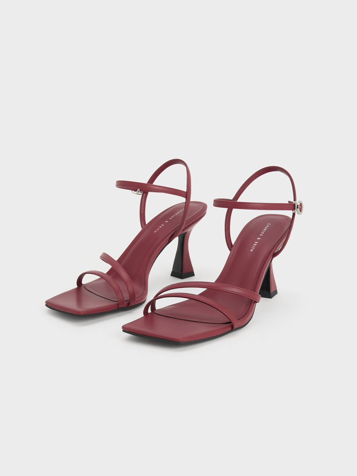 Burgundy new arrivals strappy sandals