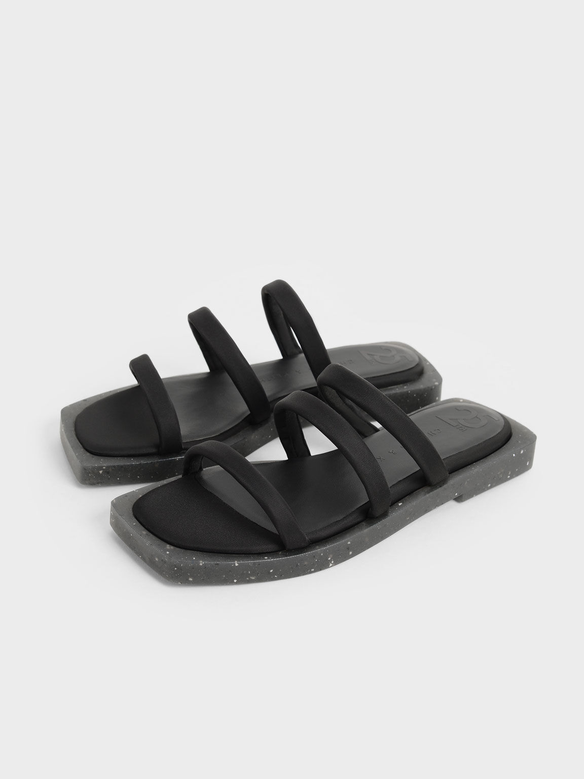 The Anniversary Series: Sandal Slide Arabella Recycled Nylon, Black, hi-res