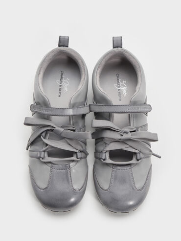 Silko Burnished Mary Jane Sneakers, Light Grey, hi-res