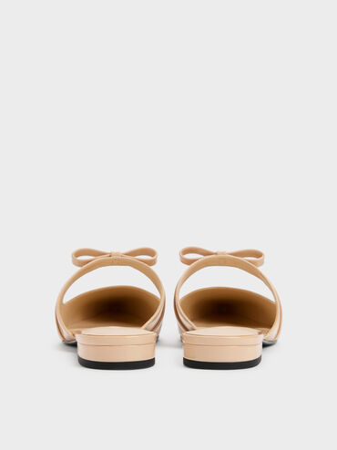 Kaleen Patent Pointed Mules, Nude, hi-res