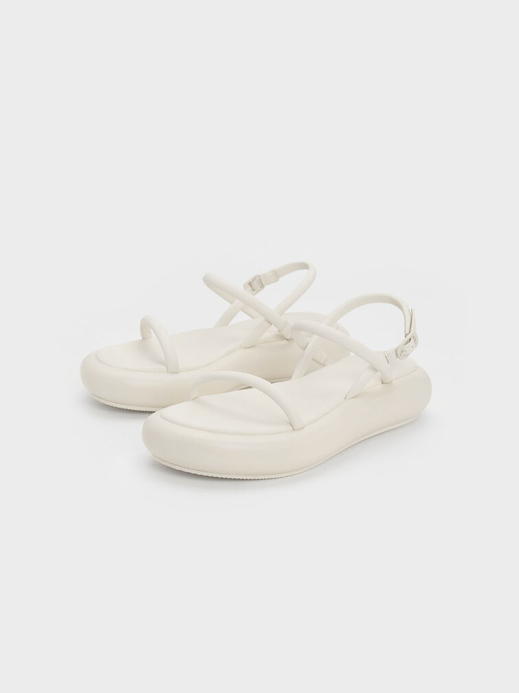 Keiko Padded Flatform Sandals, Chalk, hi-res