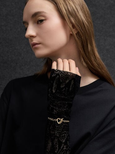 Gelang Heart Annalise, Gold, hi-res