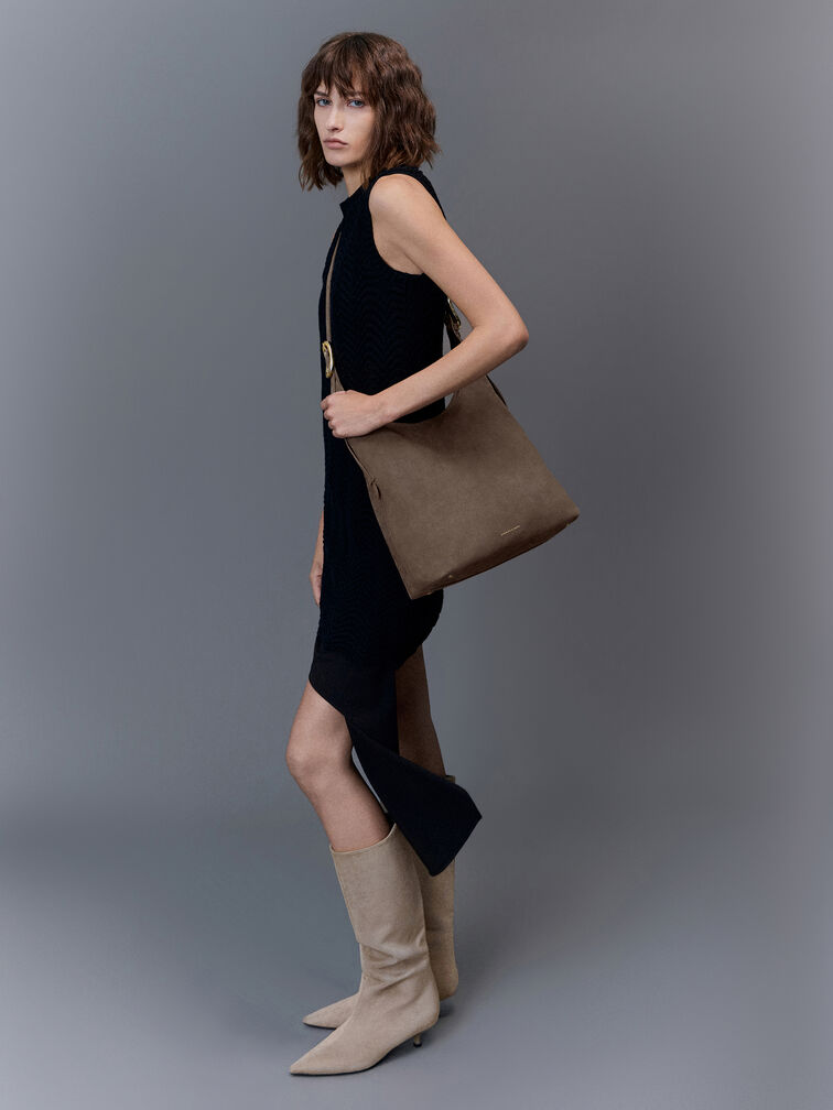 Tas Hobo Aislin, Stone Grey, hi-res