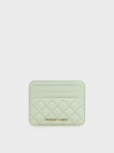 Card Holder Quilted Cleo, Mint Green, hi-res