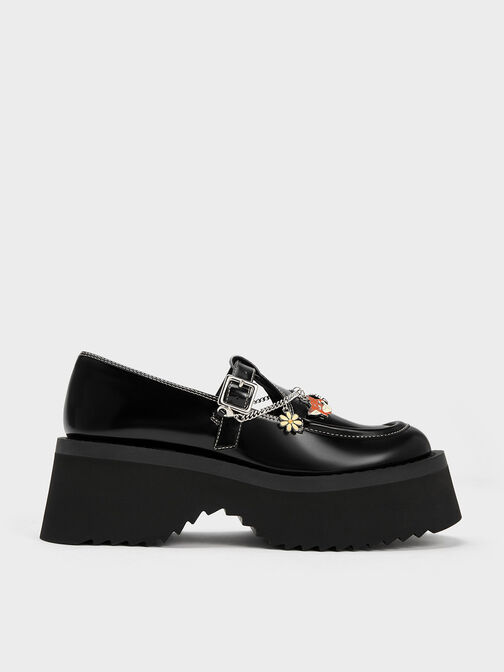 Sepatu Mary Janes Judy Hopps Chain-Strap, Black Box, hi-res
