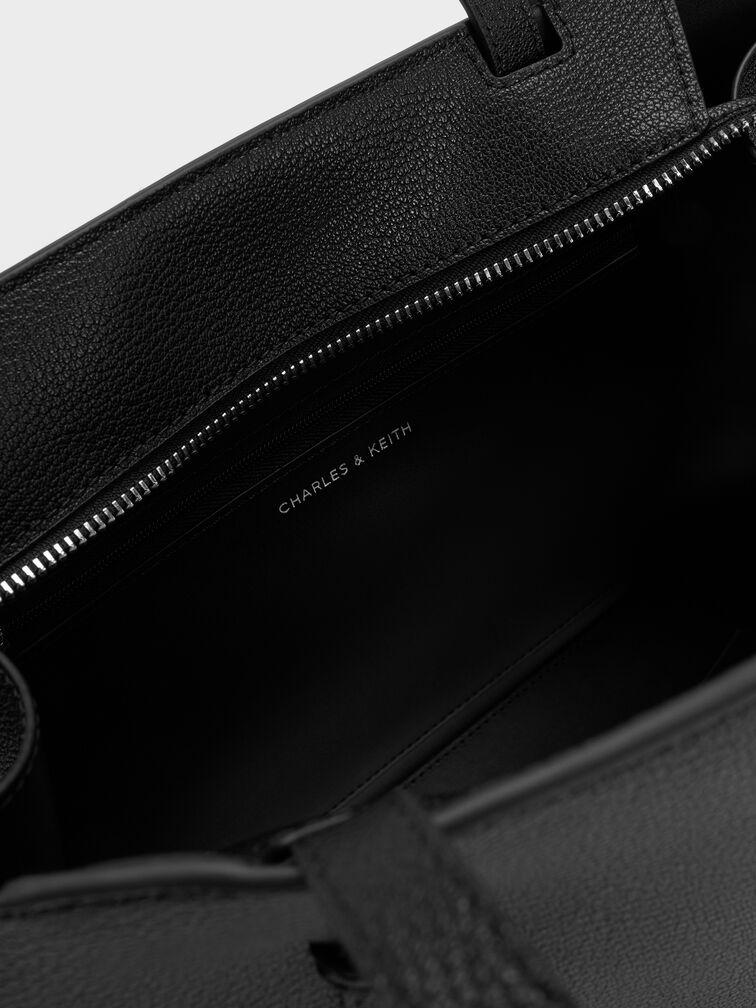 Tas Tote Elongated-Handle Allyn, Noir, hi-res