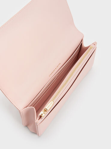 Dompet Panjang Chain-Handle Quilted Paffuto, Soft Pink, hi-res