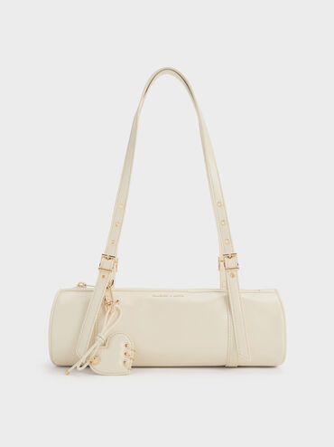 Tas Bahu Elongated Rey, Cream, hi-res