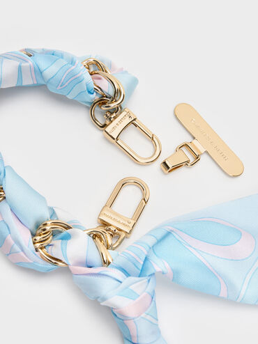 Tali Tas Chain Swirl-Scarf, Blue, hi-res