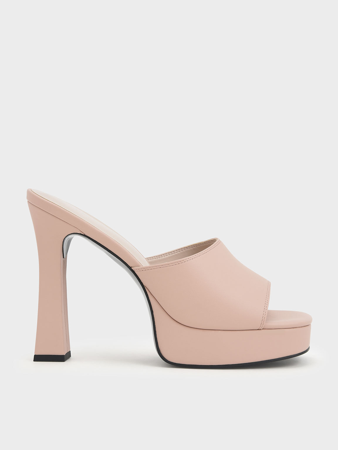 platform high heel mules