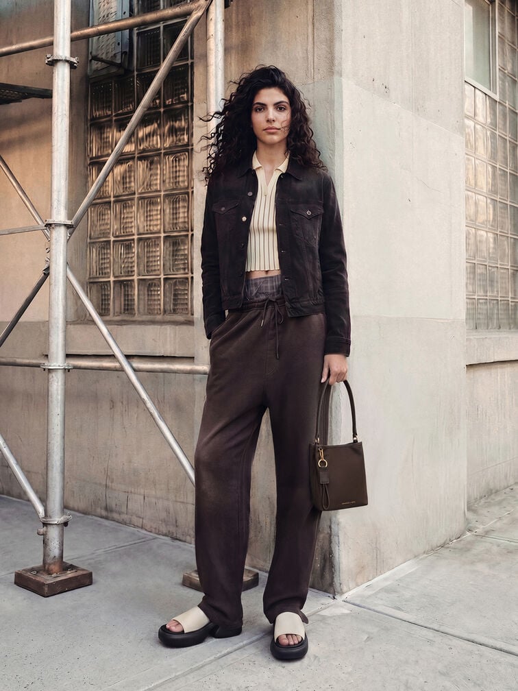Tas Bucket Levy Nilon, Espresso Brown, hi-res