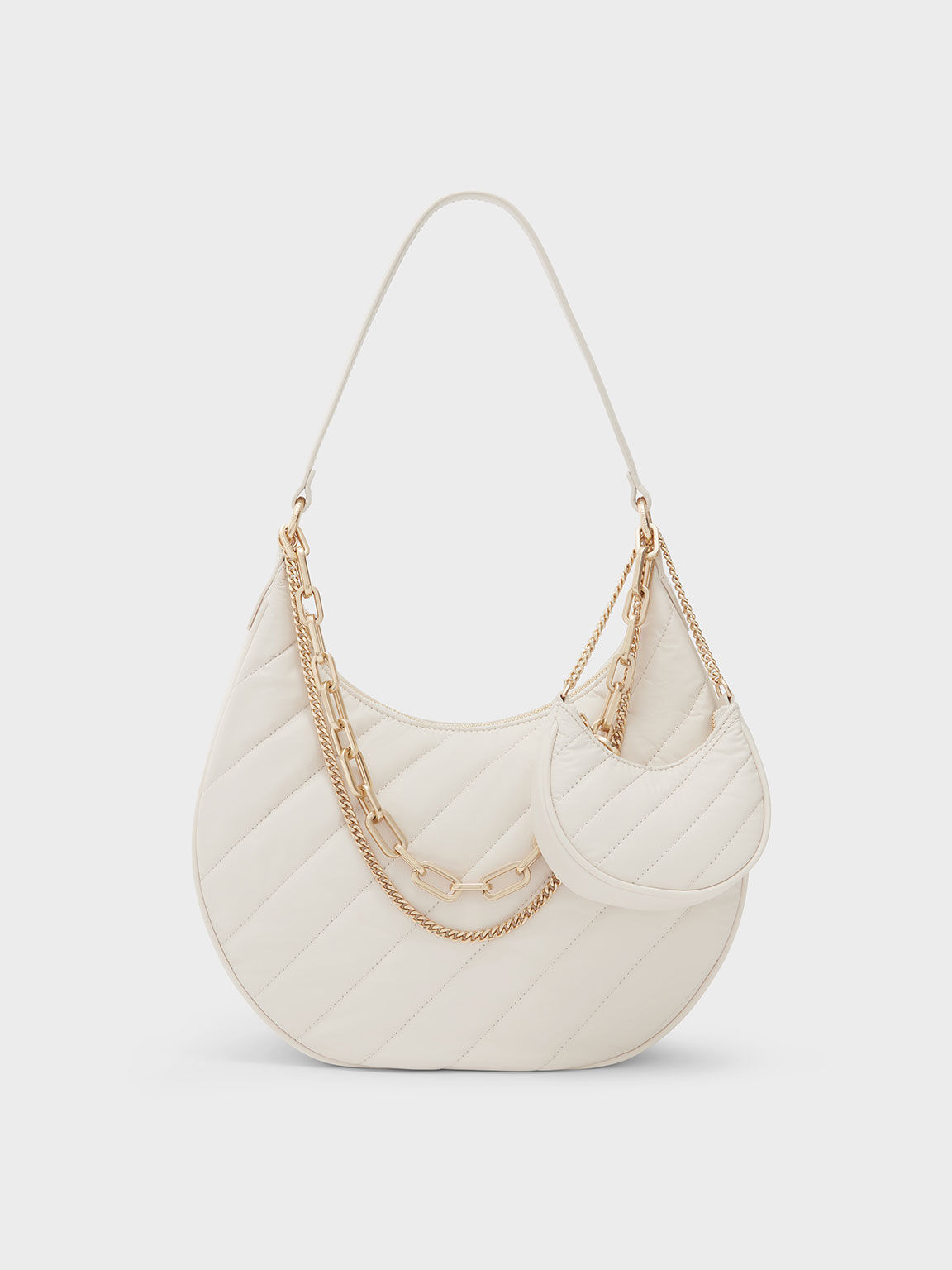 Tas Hobo Chailly Panelled, Cream, hi-res
